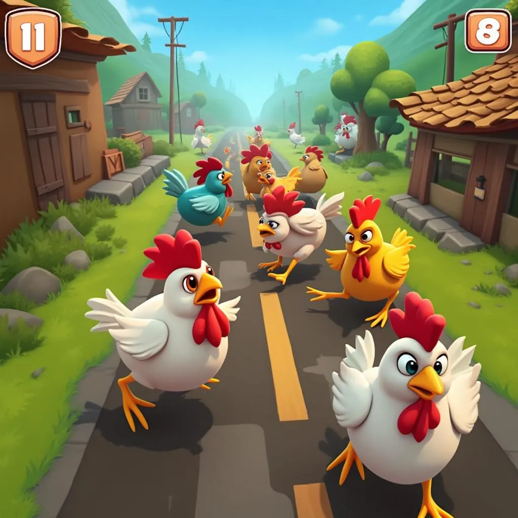 Capture d'écran du jeu Chicken Road